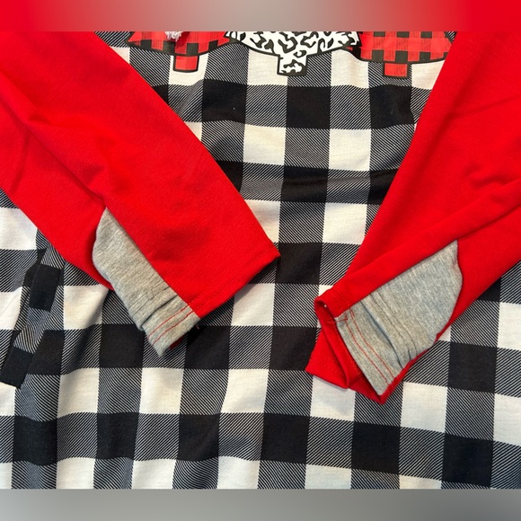 Christmas Tree Plaid Pattern Asymmetrical Side Zip Hoodie - Picture 4 of 8